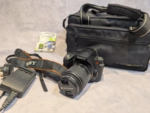 Sony Alpha A290 14.2MP DSLR Camera 18-55mm Lens Tested + Charger, Battery Bag - Picture 1 of 20