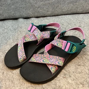 Chaco Women's Z/Cloud X Sandals Floral Pink Green Adjustable Sport Comfort Sz 10 - Picture 1 of 6