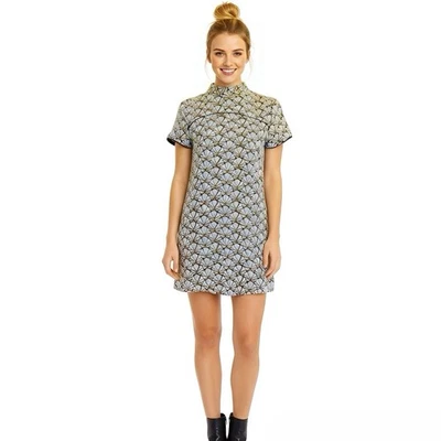 Zara Dress Mini Sz Small Retro Geometric Vintage inspired 60s 70’s Mod Twiggy - Image 1 of 4