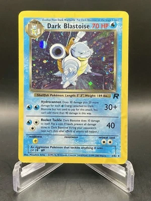 Dark Blastoise 3/82 *SWIRL* Team Rocket Holo Rare Vintage WOTC Pokemon HP/DMG - Image 1 of 4