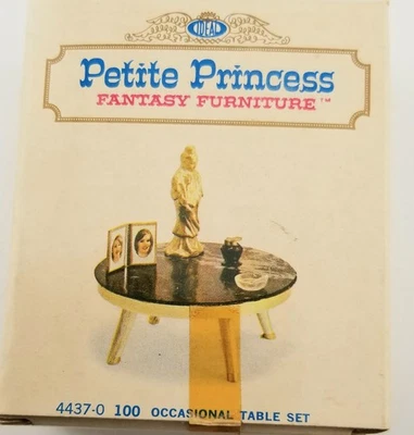 DOLLHOUSE MINIATURE IDEAL PRINCESS PETITE OCCASIONAL TABLE SET_BOX - Image 1 of 4