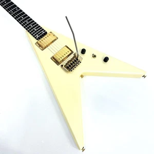 ARIA PRO II XX CUSTOM FLYING V model White Electric Guitar Used From Japan - Picture 1 of 16