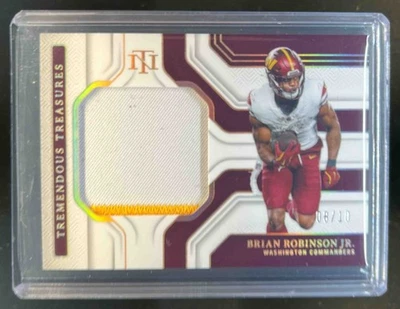 2024 National Treasures Brian Robinson Jr. Tremendous Gold #/10 Commanders - Image 1 of 2