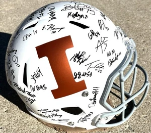 2025 ILLINOIS FIGHTING ILLINI Team SIGNIERT Full Size Football Helm - Bild 1 von 9
