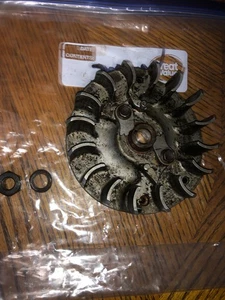 JONSERED 70E 66E IGNITION FLYWHEEL W/ NUT & WASHER OEM FREE SHIP - Picture 1 of 4