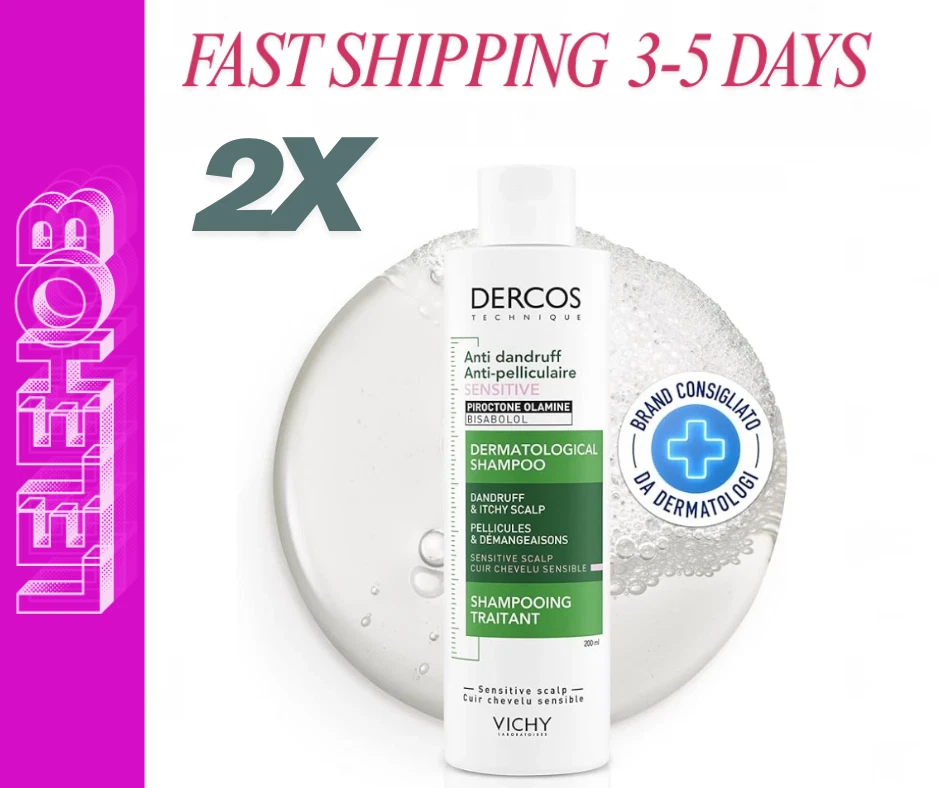 ⭐ENVÍO RÁPIDO⭐ 2X Champú Anticaspa Vichy Dercos para Cabello Graso 200 ml Foto 1 de 1