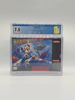 Mega Man X SNES CGC Graded 7.5 CIB Made In Japan Not WATA, VGA Super Nintendo - Image 1 of 4