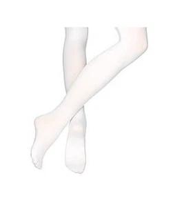 Danskin 58 Mädchen Größe Large (12-14) weiße DuraSoft Nylon Strumpfhose - Bild 1 von 1