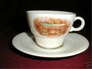 Salem China #60182 New Victory Early American COLONIAL FIRESIDE Cup Saucer - Picture 1 of 2