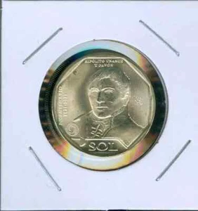 2021 PERU 1 SOL "PAVON" BU BANKFRISCH MÜNZE #D - Bild 1 von 2