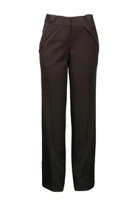 Atelier Bask Mid Waist Stretch Dress Pants Size 2/4 29/33 Brown Twill $98 NWT - Picture 1 of 2