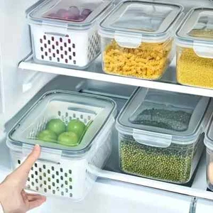 6-Pack BPA-Free Plastic Food Storage Containers with Lids for Refrigerator, Mult - Picture 1 of 4