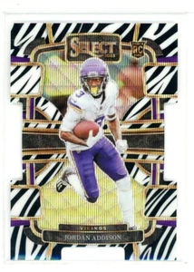 2023 Panini Select #66 Jordan Addison RC Rookie Zebra Prizm Diecut (BB) - Picture 1 of 1