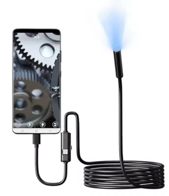 7.0MM TYPE-C Endoscope Camera IP67 Waterproof 6 LEDs Adjustable USB Android Flex - image 1 of 4