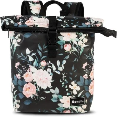 Bench Hydro Rucksack Rolltop mit Blumen, 27x34/43x10 cm (13 l) - Bild 1 von 3