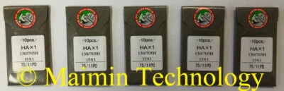 50 75/11 SHARP ORGAN TITANIUM FLAT SHANK 15X1 HAX1 HOME SEWING MACHINE NEEDLES - Image 1 of 2