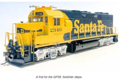 Rapido ~ HO Scale ~ EMD GP38 Low Nose ~ Standard DC ~ Santa Fe #2346 ~ 38004 - Image 1 of 4