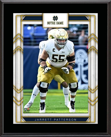 Jarret Patterson Notre Dame Fight Irish 10.5" X 13" Sublimated Player Plaque Cover