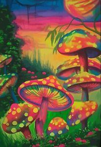 New Premium Acid LSD Psychedelic Wall Art Poster OR Canvas Size A4 to A1