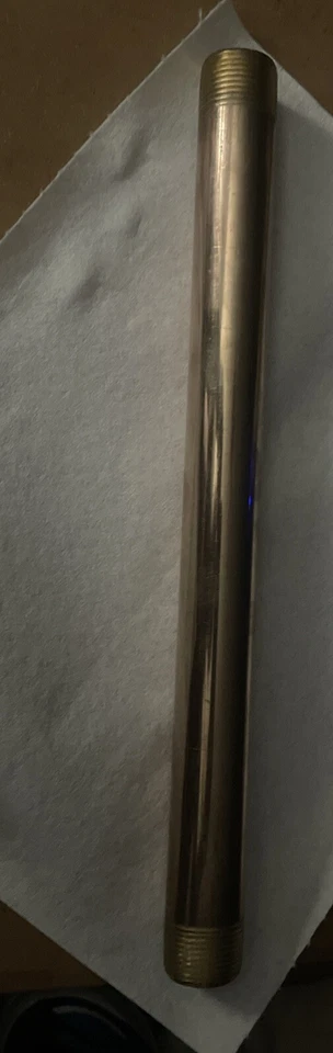 3/4黄铜管12英寸长螺纹两端 — 第 1/3 张图片