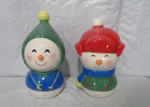 New - Holiday Snowmen - Salt & Pepper Shakers Set - Picture 1 of 2