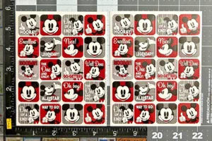 MICKEY MOUSE, VINTAGE DESIGN, PACK 2 SHEETS BEAUTIFUL STICKERS #DIS55 - Picture 1 of 2