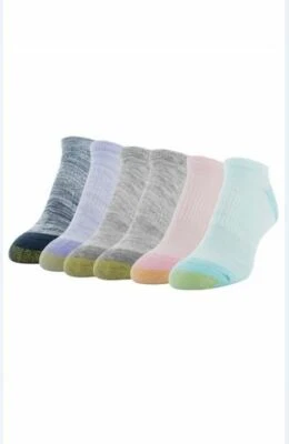 Pack de 6 calcetines Gold Toe Cool No-Show, zapato talla 6-9, soporte para arco, pie acolchado Foto 1 de 4