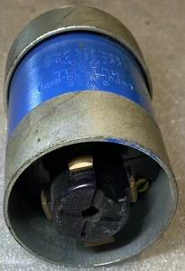 HUBBELL 5 Wire (4 Pole + Eq. Gr.) 20A 250VDC 30A 600VAC Hubbelock Connector Blue - Picture 1 of 4