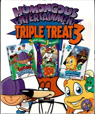 Humongous Entertainment Triple Threat Pc New Sealed Big Box 3 Full Games 1 Box - Image 1 of 4