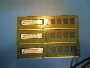 Micron 6GB 3x 2GB PC3-10600 DDR3 240 Pin DIMM MT8JTF25664AZ-1G4D1 - Picture 1 of 3