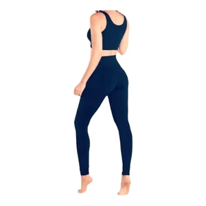 Fitnessstudio-Set für Frauen 2-teilig, Leggings und Oberteil, Sportbekleidung, aktiv. - Bild 1 von 5