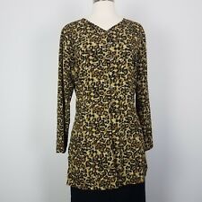 90's Vintage Leopard Print Tunic Impressions of California Medium Size 8 Size 10