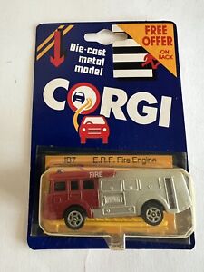 1984 Corgi Die Cast Metal JB7 E.R.F. Fire Engine - MOC