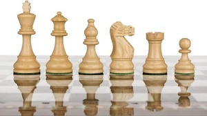 AMERICAN Staunton Standard Wooden Chess Pieces Chessmen Weighted Felted  3.75" - Picture 1 of 3