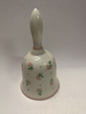 Vintage Crowning Touch Japan Ceramic Bell - Small Flowers & Dots Print 1970s