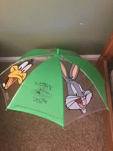 Vintage 1993 Looney Tunes Bugs Tweety Daffy Sylvester Kids Umbrella - Picture 1 of 9