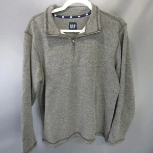 Gap 1/4 Zip Sweatshirt Men's Size L Heather Gray Large Pullover - Imagen 1 de 8