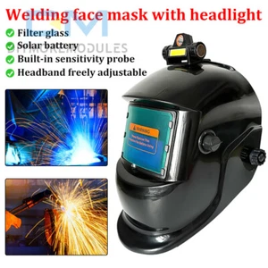 Casco de soldadura con atenuación automática vista grande color verdadero máscara de soldador con luz - Imagen 1 de 14