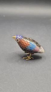 Cloisonne Ente Gans Vogel Figur Deko Schwan China Dose AA-4-1 4,5*2,5*3,5cm - Bild 1 von 3