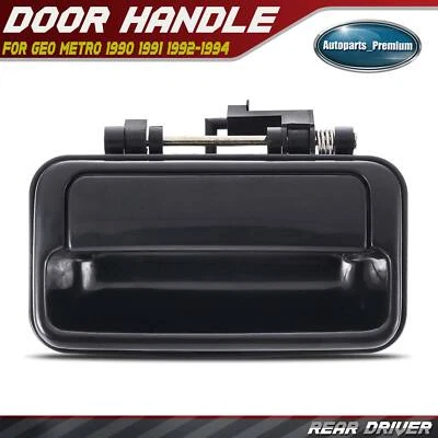 Manija de puerta exterior negra del lado del conductor trasero para Geo Metro 1990 1991 1992-1994 Foto 1 de 4