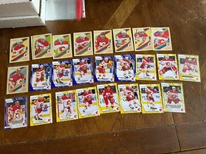 2023-24 Upper Deck OPC Lot Blue Yellow Retro Border Flames #574 Dustin Wolf - Picture 1 of 2