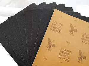 Papel de lija abrasivo de alta calidad EE. UU. 5 piezas 80 granos 9" x 11" seco húmedo impermeable - Imagen 1 de 4
