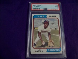 1974 TOPPS #446 LEN RANDLE PSA 9