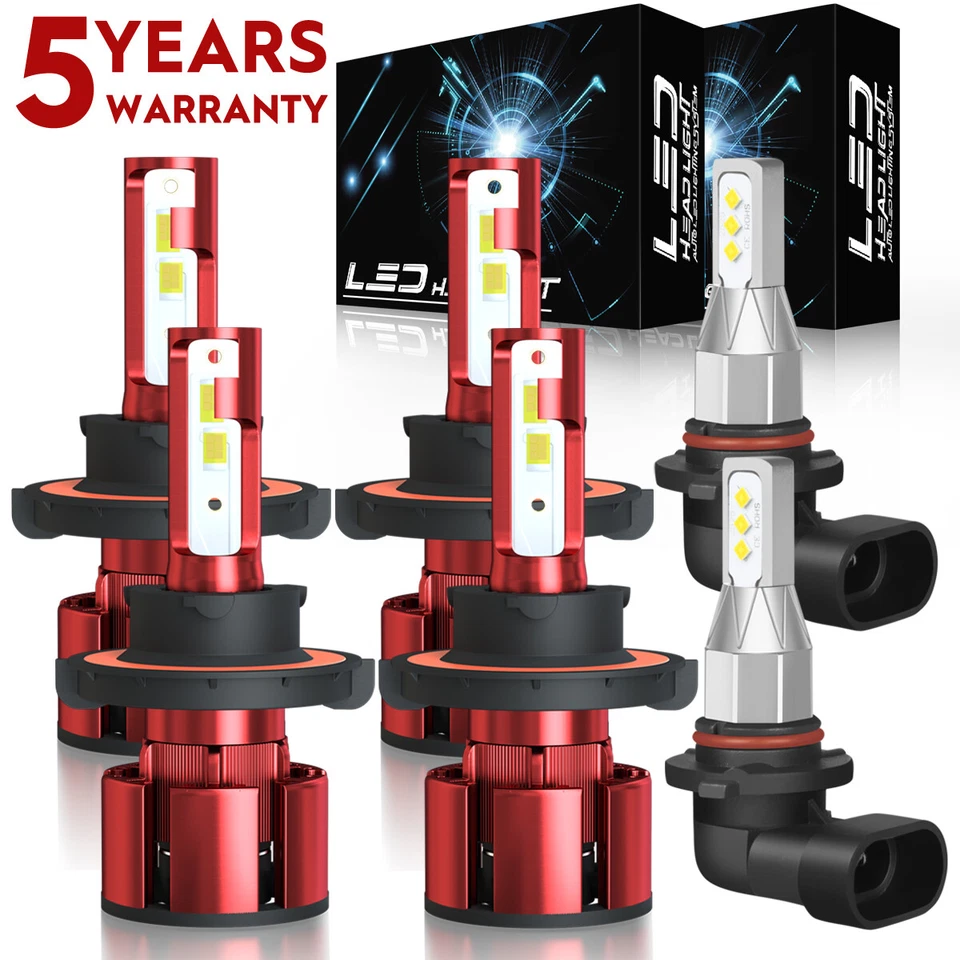 6X LED Headlight Bulb Fog Light For Ford F-250/350/450 Super Duty 2005-2020 Z4QC - Image 1 of 4