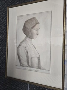 Ant “Mother Iak” In His Majesty’s Collection After Hans Holbein Framed Etching - Picture 1 of 13