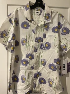 Obey marino WOVEN weiß bunt Print S/S Button Down (D) Herren Hemd - Bild 1 von 2