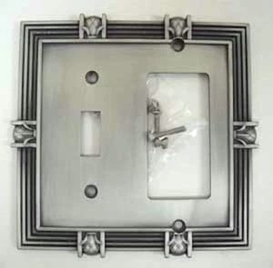 W100ZMC-BSP Satin Pewter Pineapple Switch/GFCI Outlet Wall Cover - Picture 1 of 1