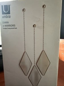 Umbra Dima Mirrors, Set of 3, Trio Decorative Mirrors for Wall Copper New In Box - Picture 1 of 2