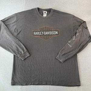 Camiseta Harley-Davidson Flame Sleeves Devil XXL De Colección Años 90 1997 Manga Larga - Imagen 1 de 9