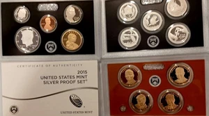 2015-S US Mint Silver Proof Set with COA & Box 14 Coins 90% United States - Picture 1 of 2
